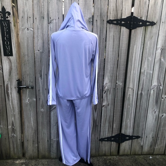 Vintage Fila Y2K Set of Lavender Drawstring Pants & Full Zip Hoodie Jacket M - Picture 2 of 14